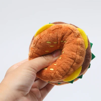 Ruunjoy Papas Fritas Hamburguesa Juguetes De Peluche para Perros Divertido Interactivo Chirrido Masticar Morder Cachorros Juguete Suministros para Mascotas